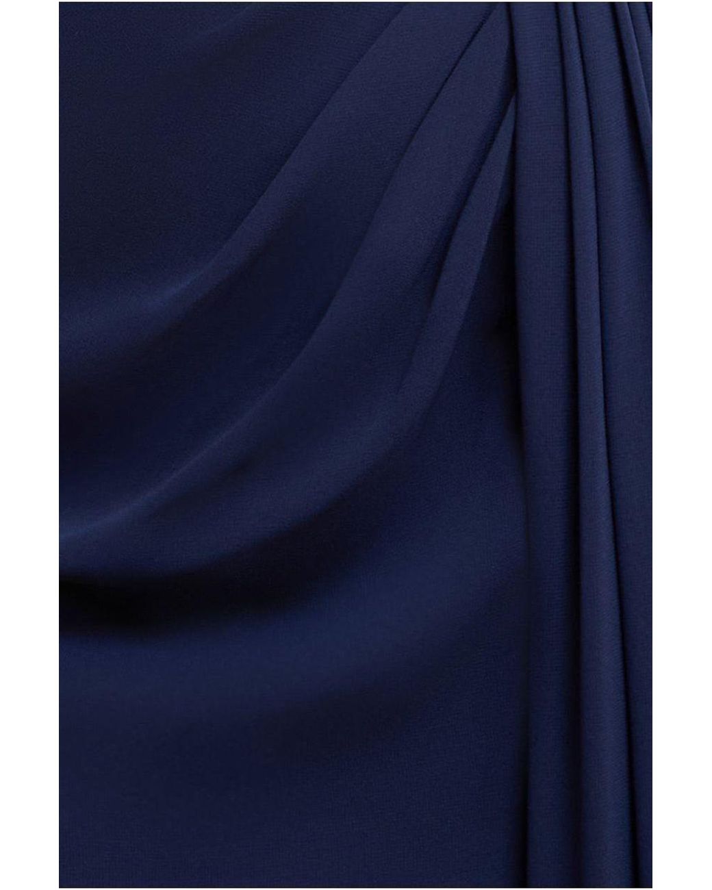Goddiva Blue Halterneck Thigh Split Chiffon Maxi Dress