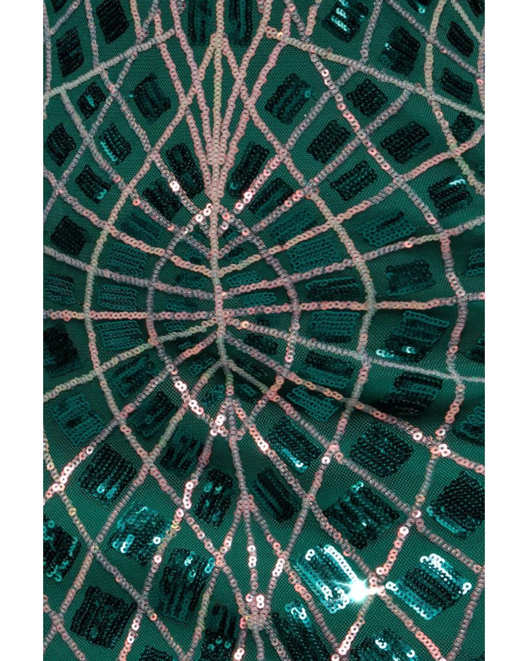 Goddiva Gray Iridescent Long Sleeve Sequin Mermaid Inspired Halloween Costume