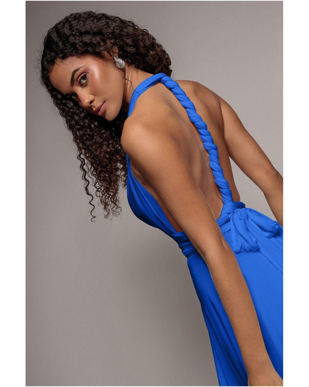 Goddiva Blue Multiway Mini Dress