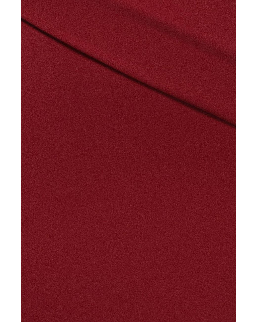 Goddiva Red Bardot Pleated Maxi Dress