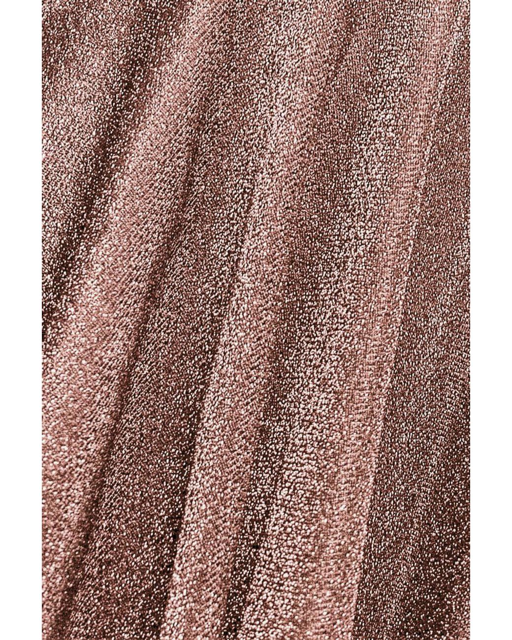 Goddiva Brown Sparkle Lurex Mini Skater Dress