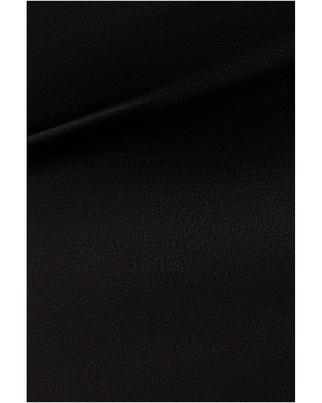 Goddiva Black Chiffon Cuffed Balloon Sleeve Scuba Maxi Dress