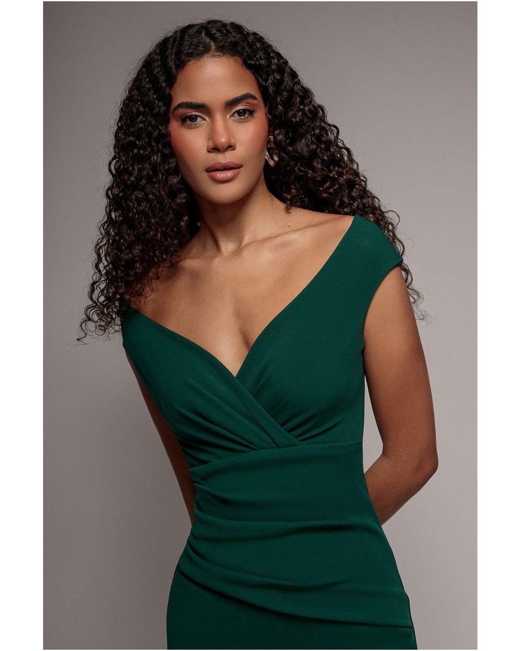 Goddiva Multicolor Bardot Scuba Jumpsuit