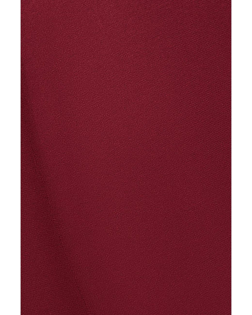 Goddiva Red Chiffon Bardot Cowl Neck Maxi Dress