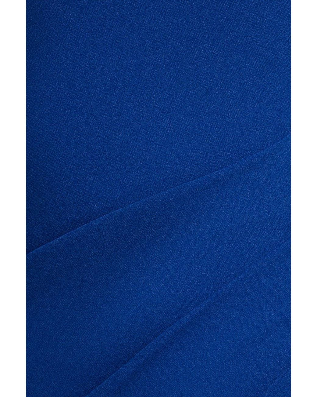 Goddiva Blue Sustainable Off Shoulder Asymmetric Pleated Waist Maxi Dress