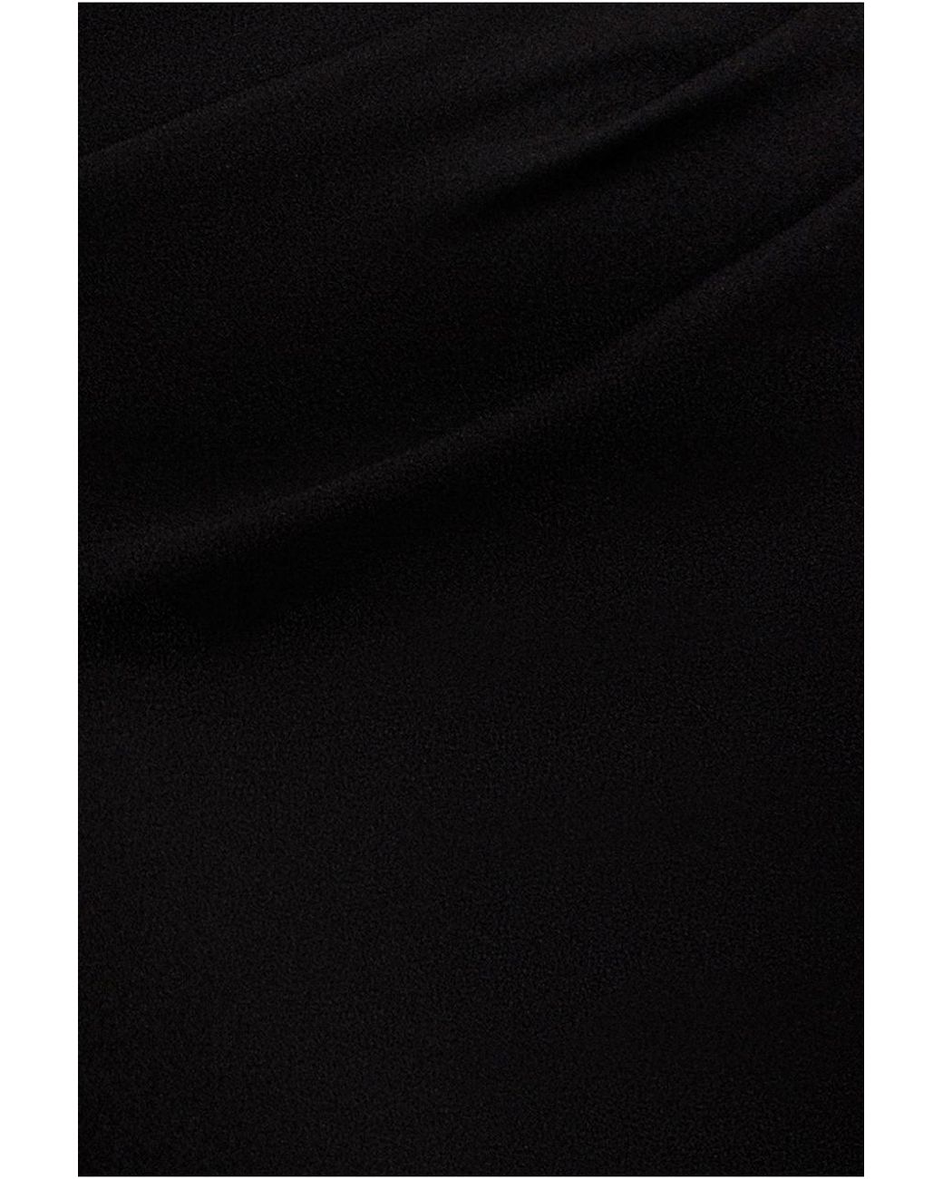 Goddiva Black One Shoulder Chiffon Cape Crepe Maxi Dress
