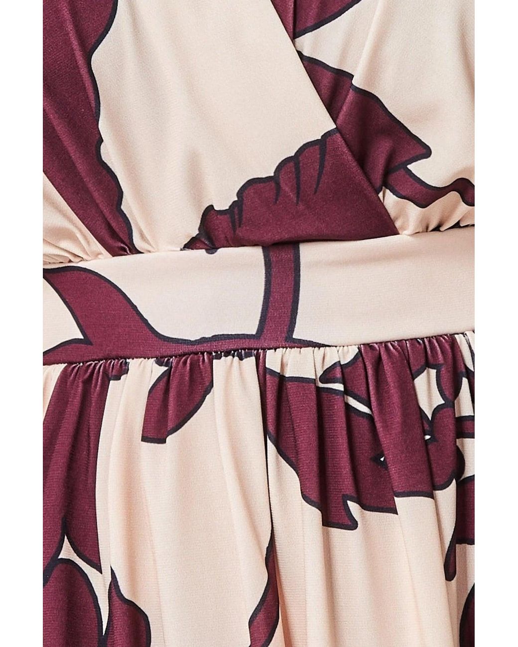 Goddiva Pink Leaf Print Flutter Sleeve Midi