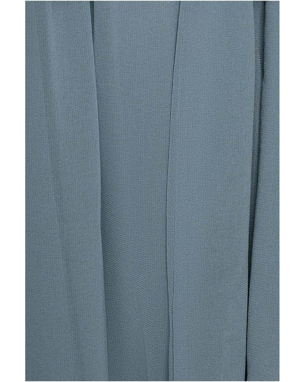 Goddiva Blue Chiffon Flutter Sleeve Wrap Midi Dress
