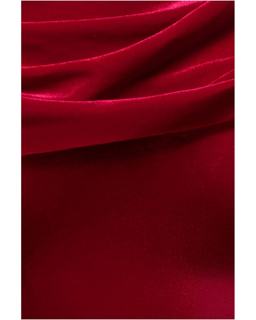 Goddiva Red Cowl One Shoulder Velvet Maxi Dress