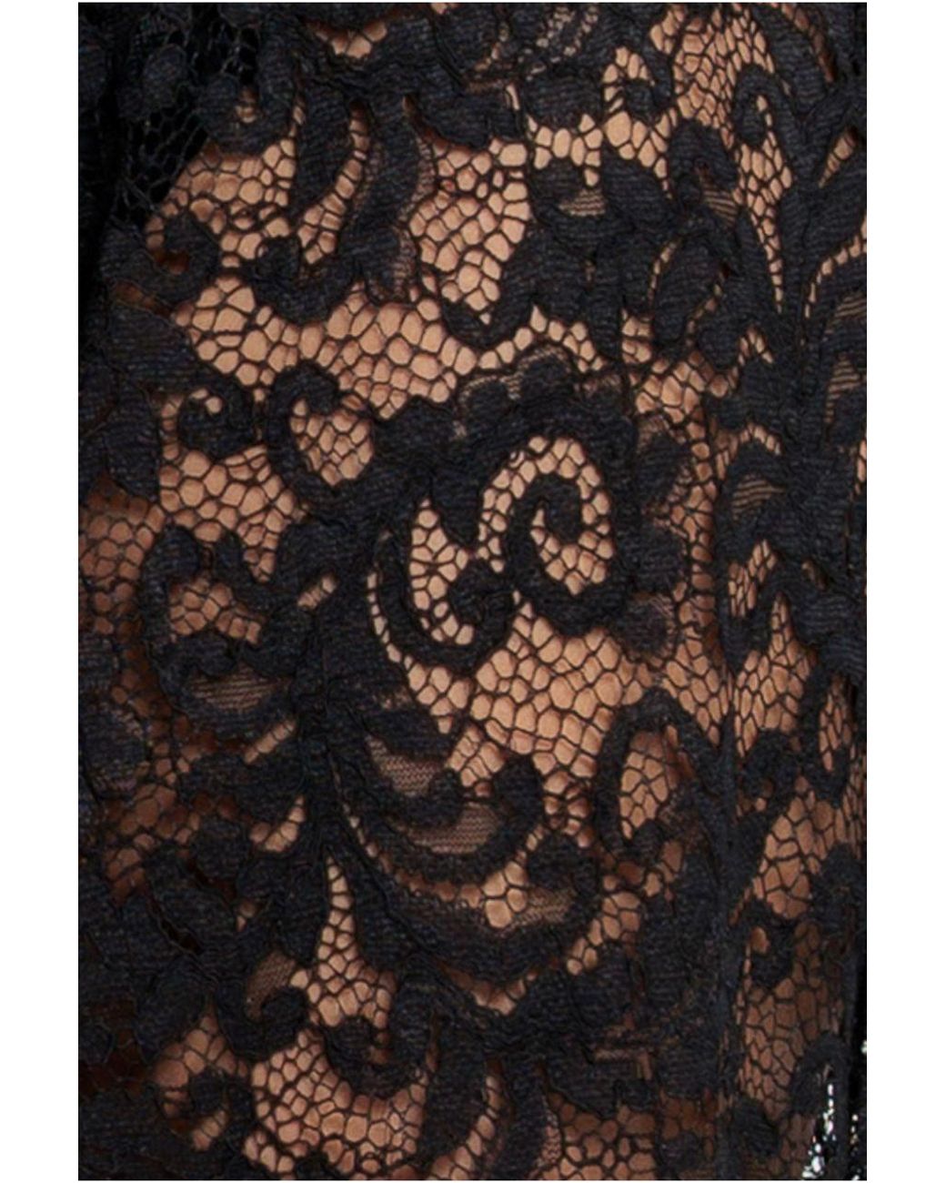 Goddiva Black Barrell Leg Scalloped Hem Trouser