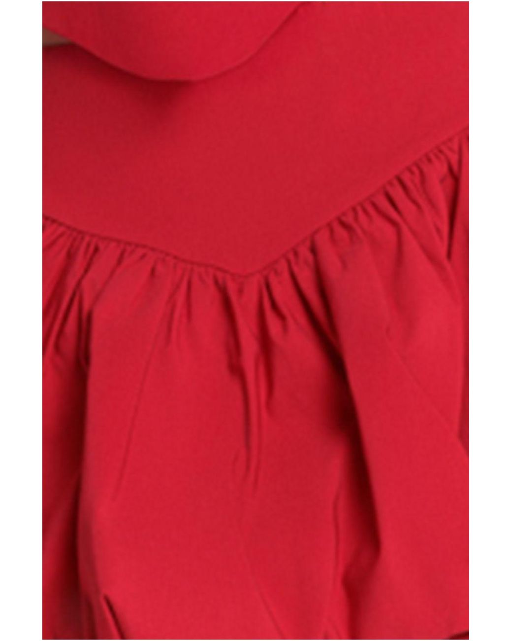 Goddiva Red Bengaline Balloon Mini Skirt