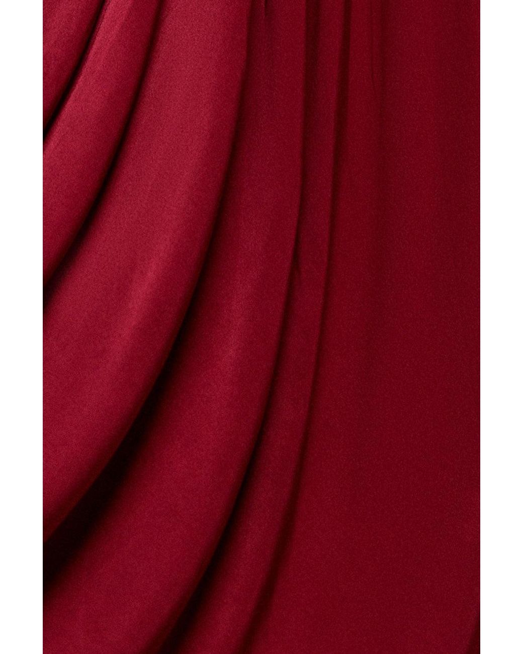 Goddiva Gathered Bardot Maxi Dress With Front Split