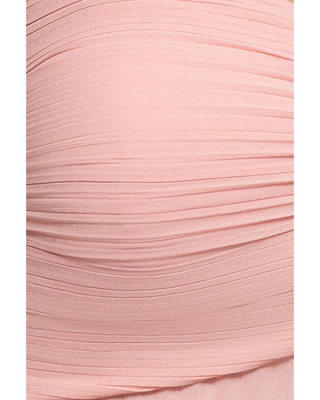 Goddiva Pink Sleeveless Pleated Chiffon Multiway Scarf Maxi Dress