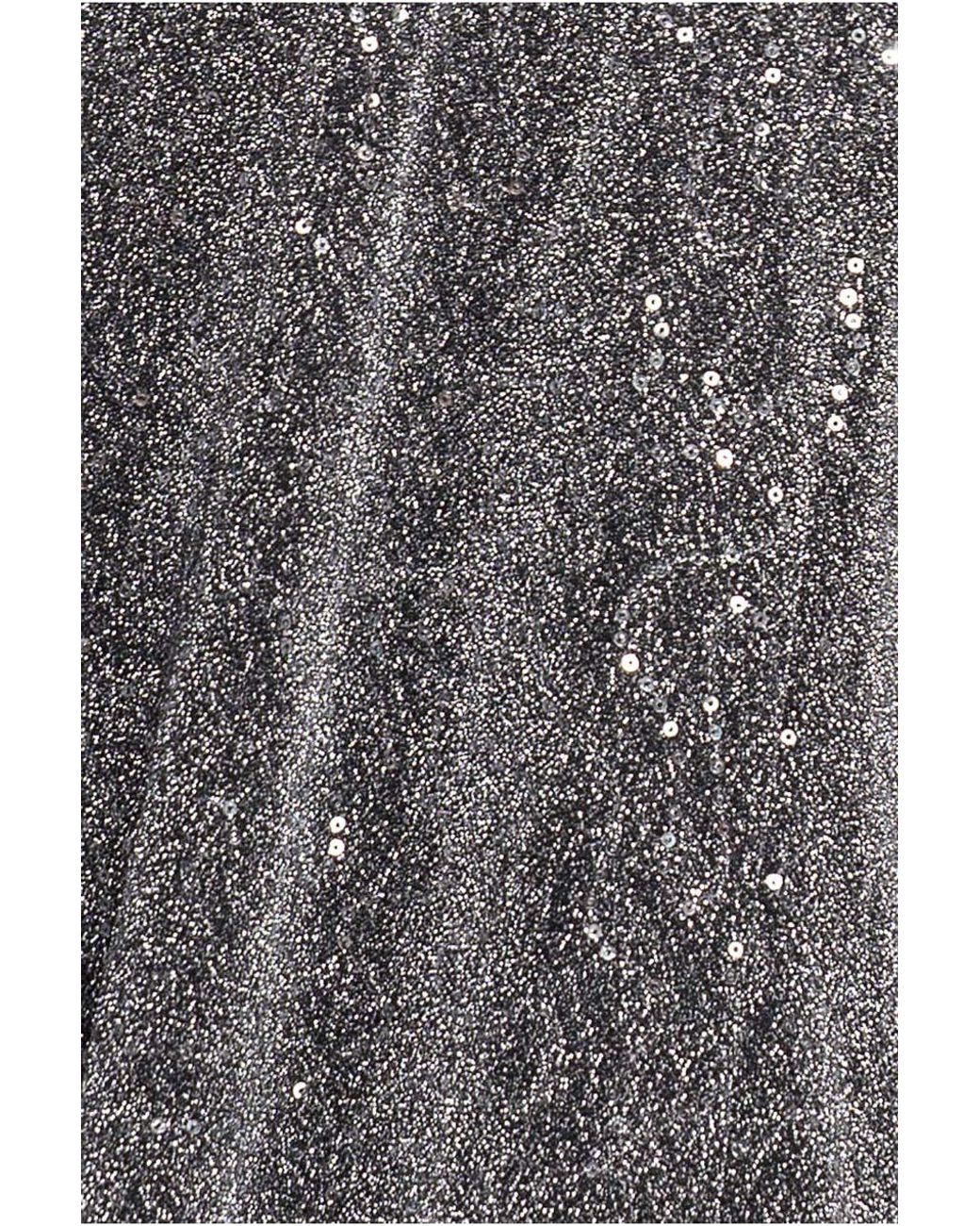 Goddiva Gray Wrap Glitter Lurex Sleeveless Maxi Dress