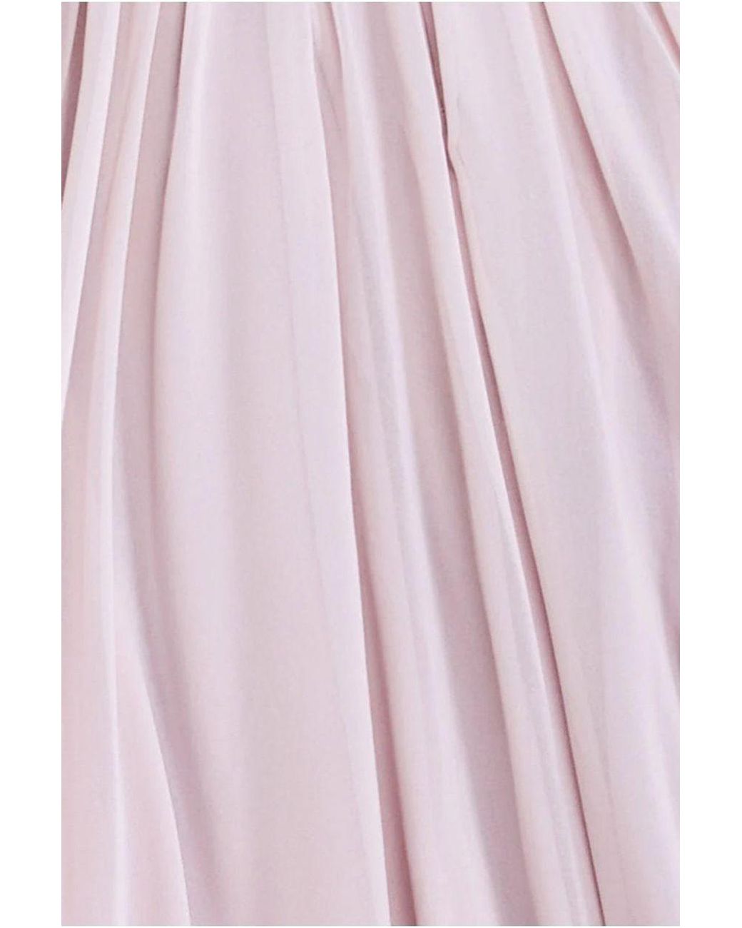 Goddiva Pink Crochet & Pleated Top High Low Maxi