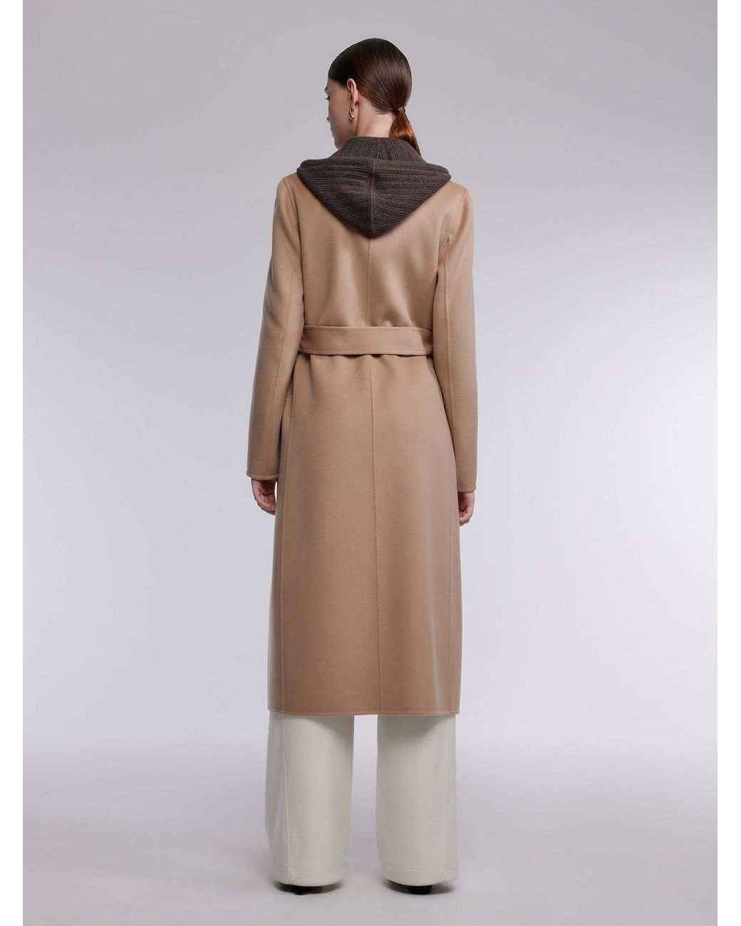 GOELIA Natural [Preview] Wool Silk Blend Wrap Overcoat