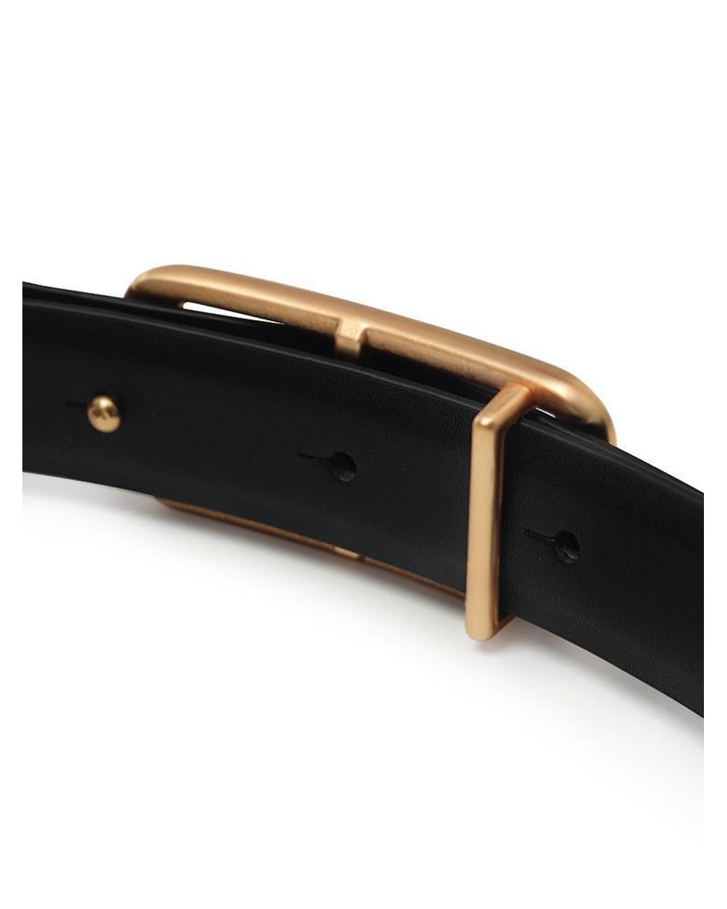 GOELIA Black And Simple Reversible Leather Belt