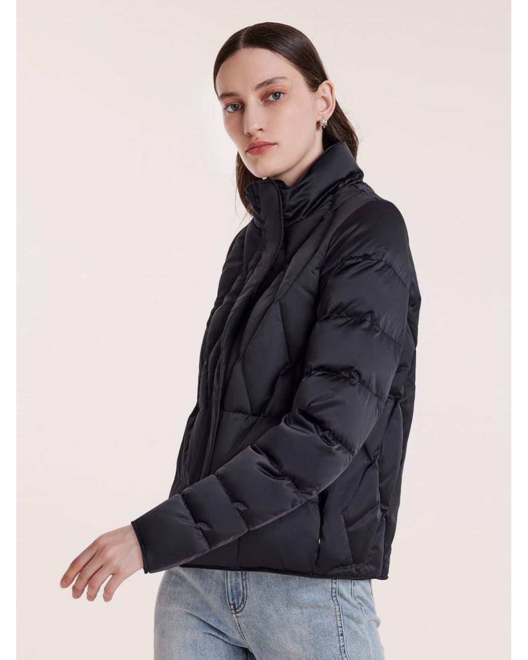 GOELIA Blue Stand Collar Goose Down Jacket