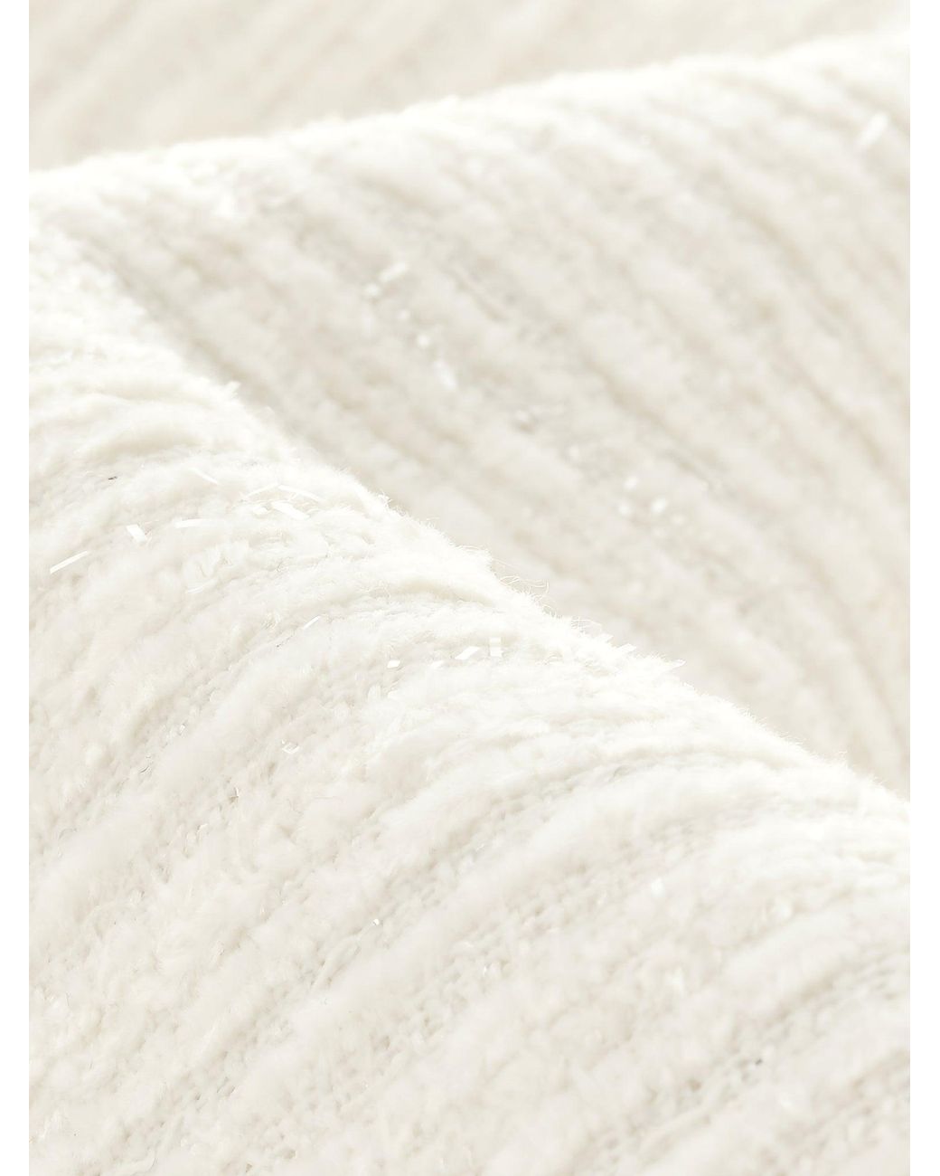 GOELIA White Tweed Collarless Crop Jacket