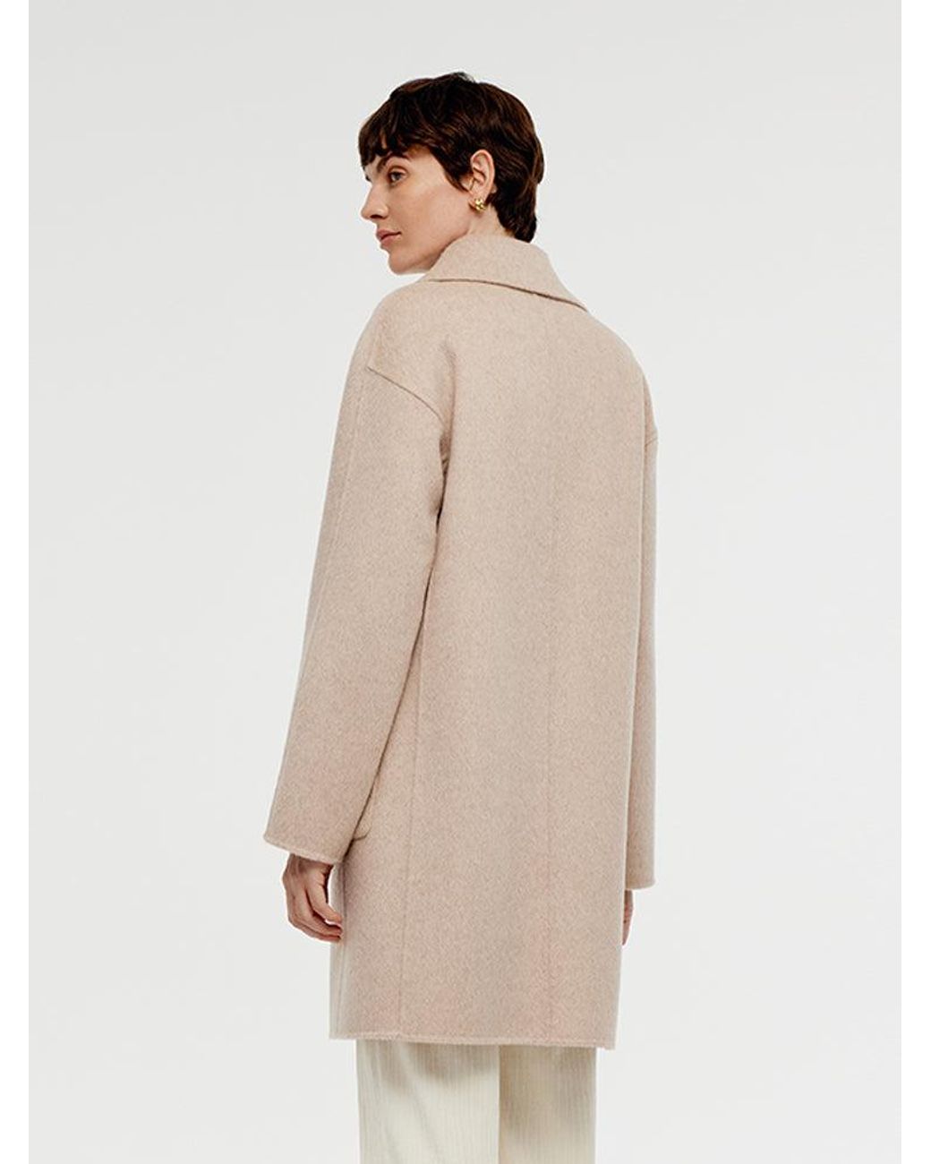 GOELIA Natural Wool Alpaca Double-Breasted Coat