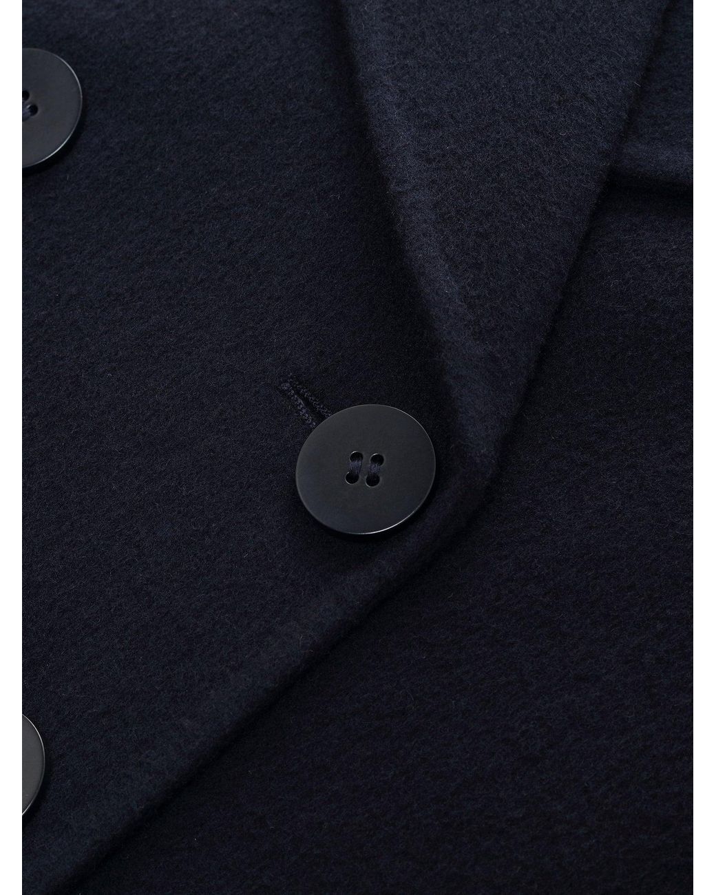 GOELIA Blue 100% Wool Double-Faced Coat