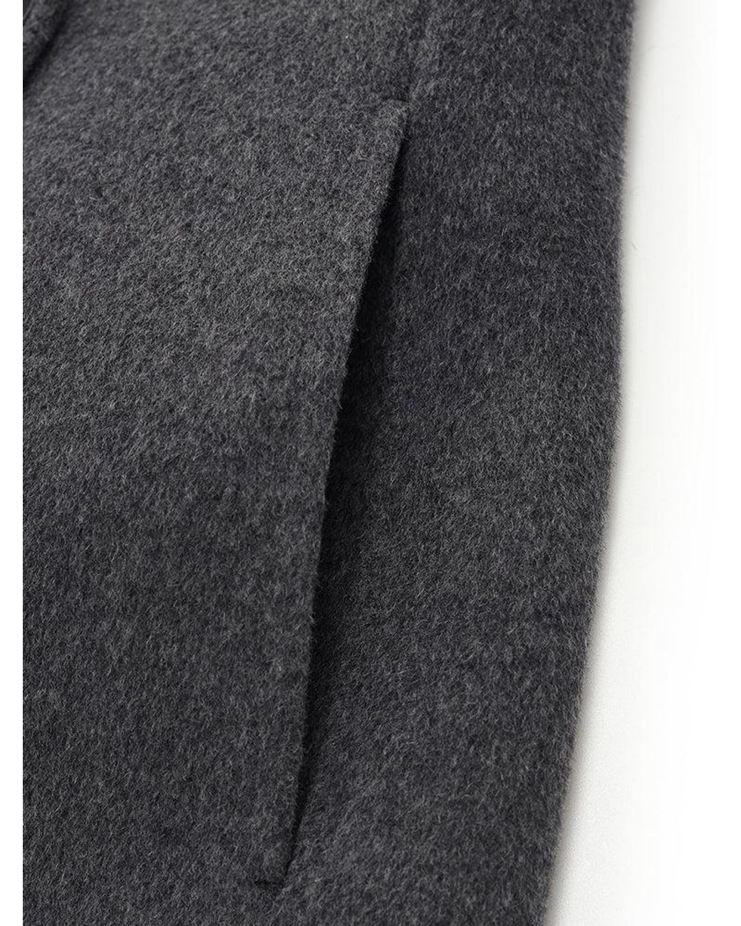 GOELIA Blue 100% Wool Belted Overcoat