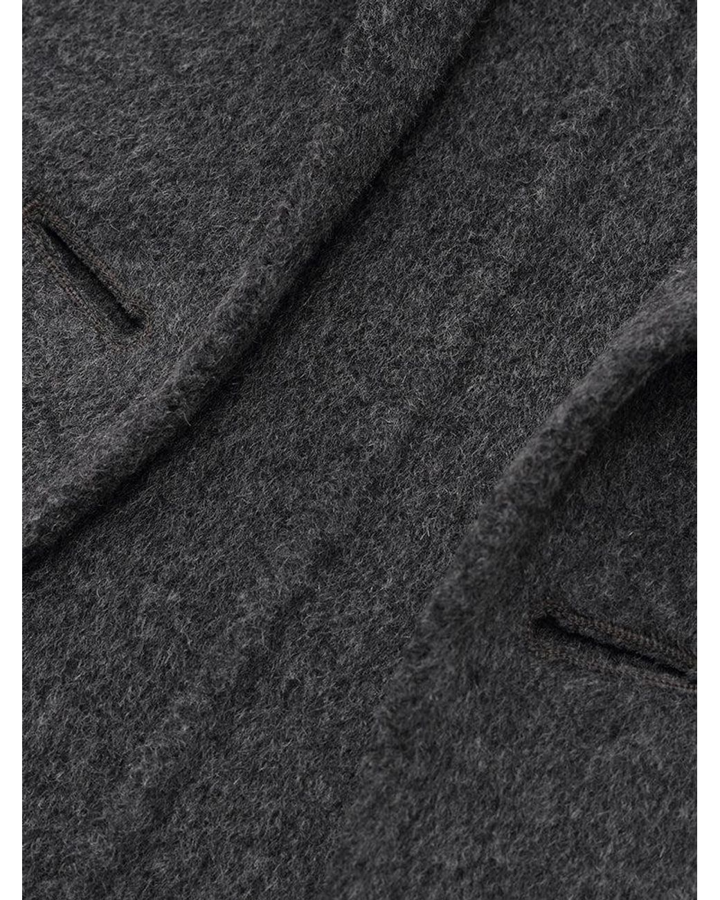 GOELIA Blue 100% Wool Belted Overcoat