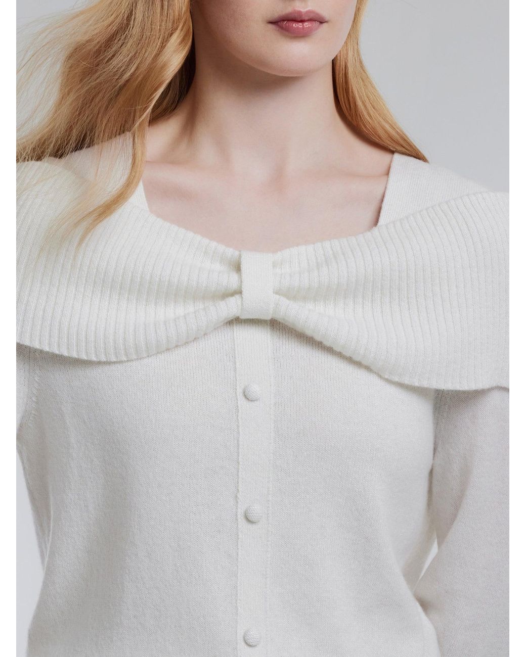 GOELIA Red [Preview] Wool Bow Neck Sweater