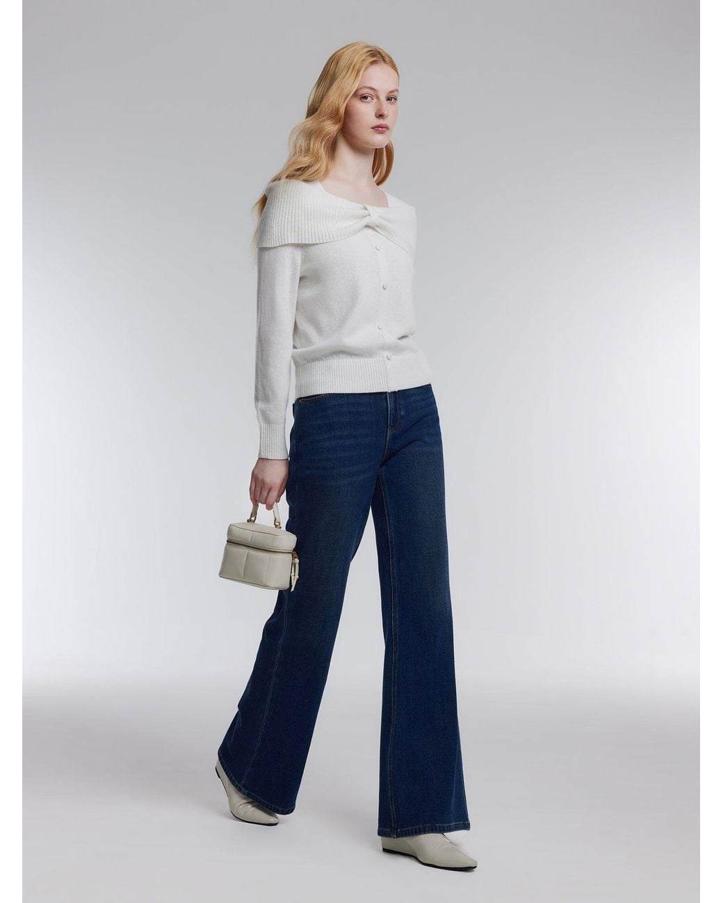 GOELIA Red [Preview] Wool Bow Neck Sweater