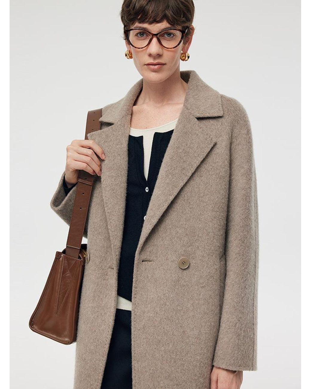 GOELIA Natural Lapel Wool-Alpaca Overcoat
