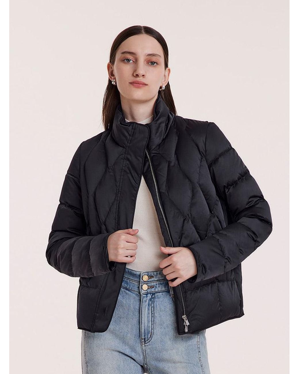 GOELIA Blue Stand Collar Goose Down Jacket
