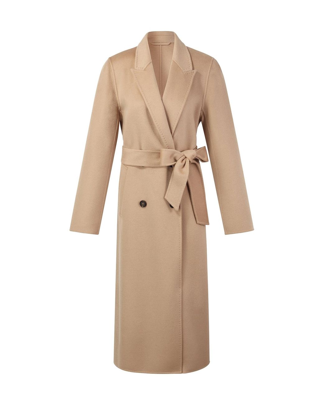 GOELIA Natural [Preview] Wool Silk Blend Wrap Overcoat