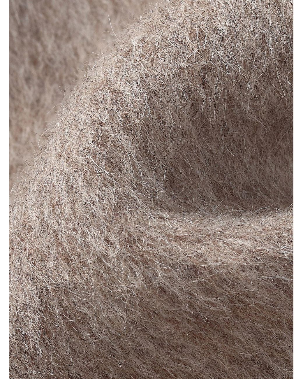 GOELIA Natural Alpaca Wool Blend Round Neck Jacket