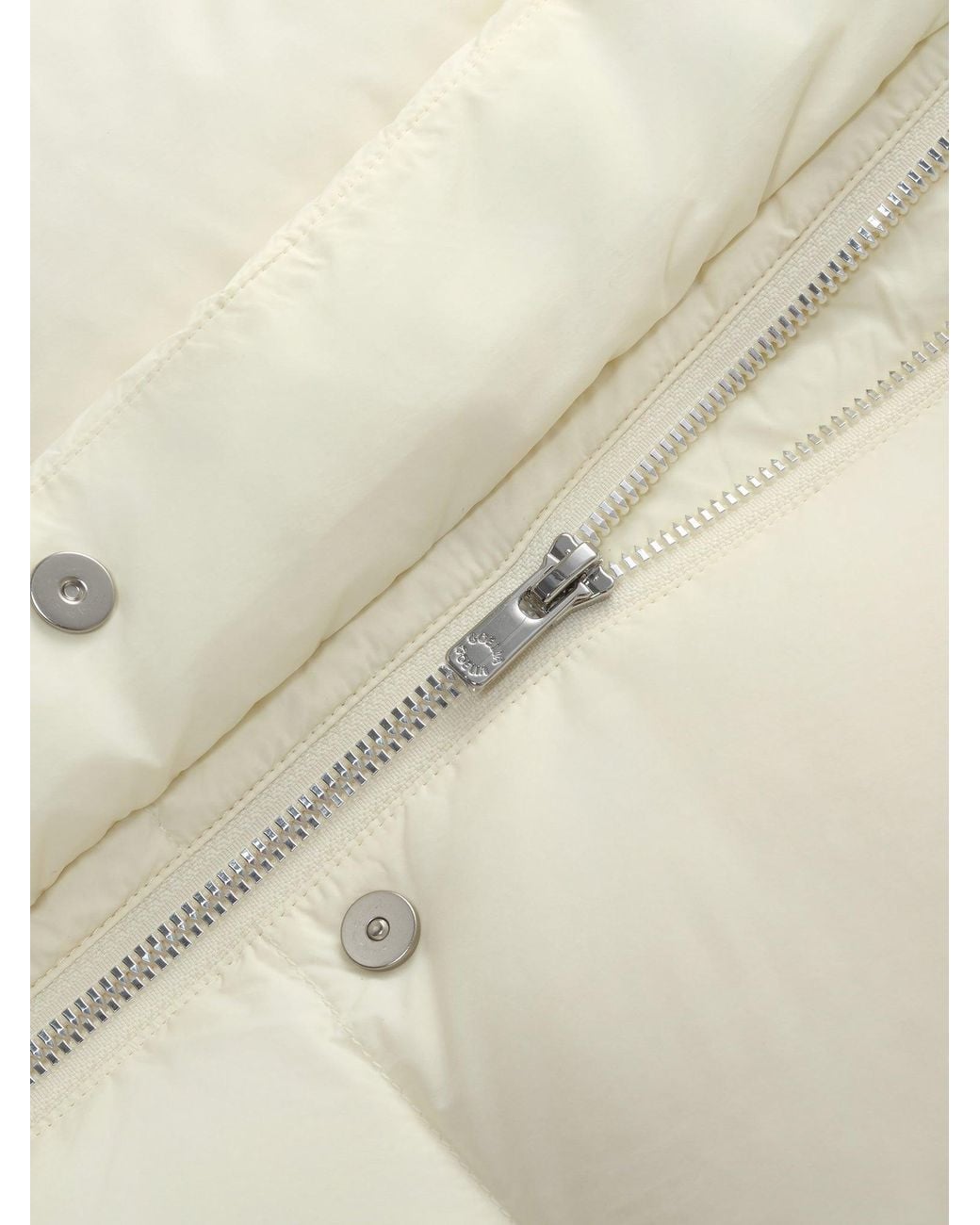 GOELIA White Lightweight Drawstring Hem Hooded Goose Down Jacket
