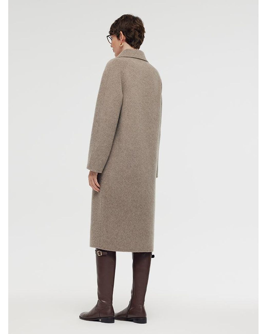 GOELIA Natural Lapel Wool-Alpaca Overcoat