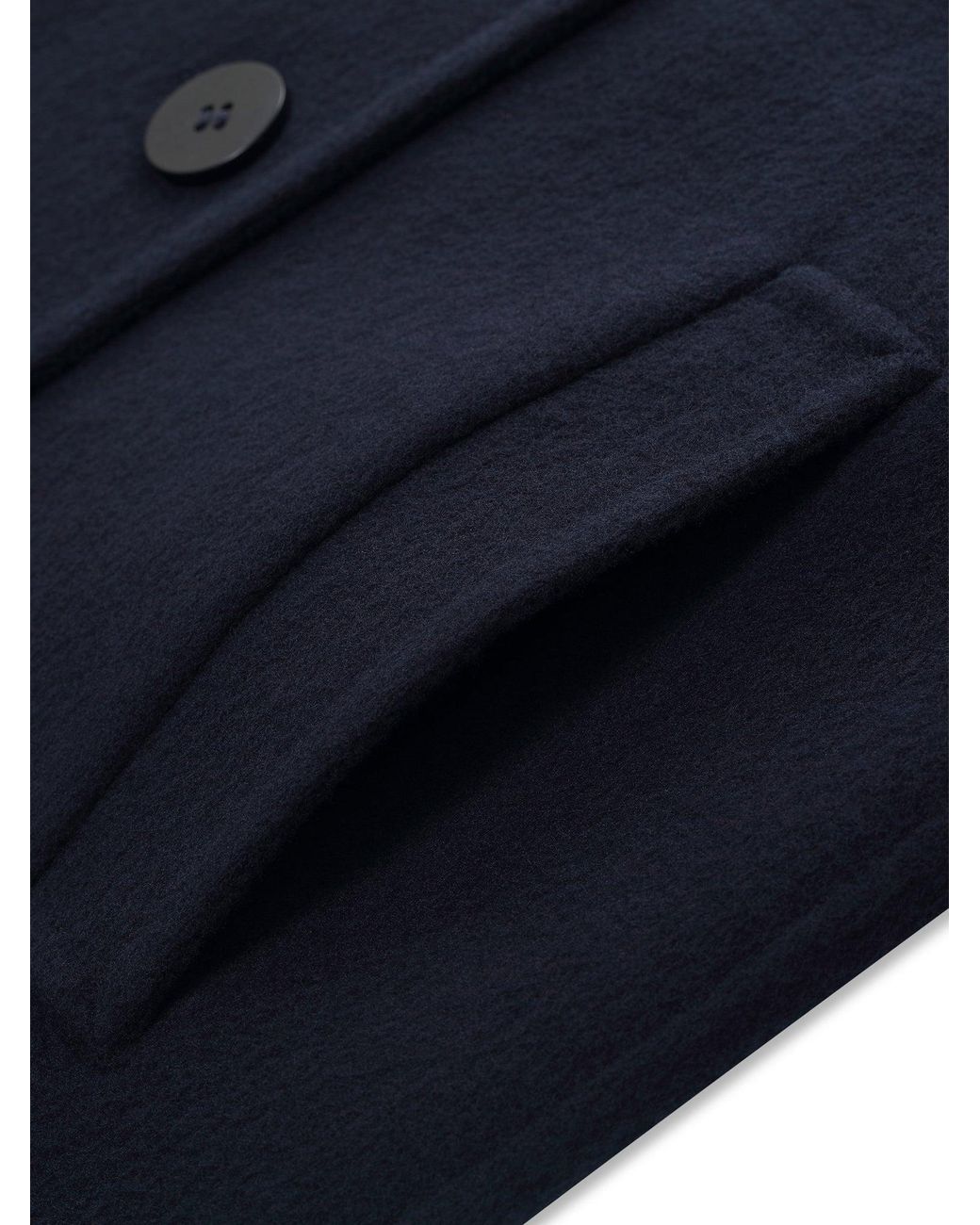 GOELIA Blue 100% Wool Double-Faced Coat