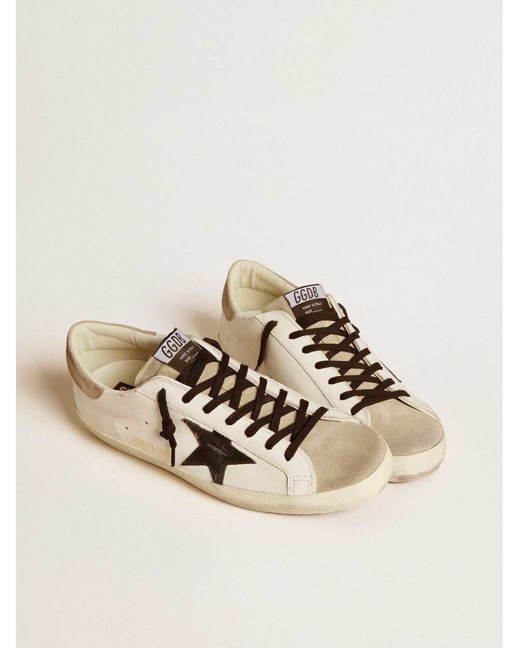 【関税&送料込】Golden  Deluxe Brand White Leather Supe Golden Goose Deluxe Brand Golden Goose White Silver