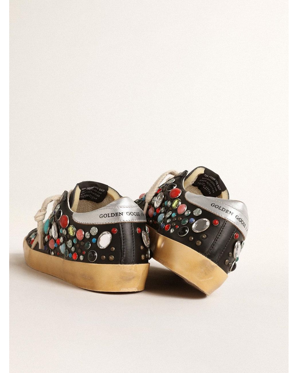 スニーカー Golden  Deluxe Brand Multicolor Leather Superstar Class Golden Goose Super-Star Ltd With Multicolored Studs And