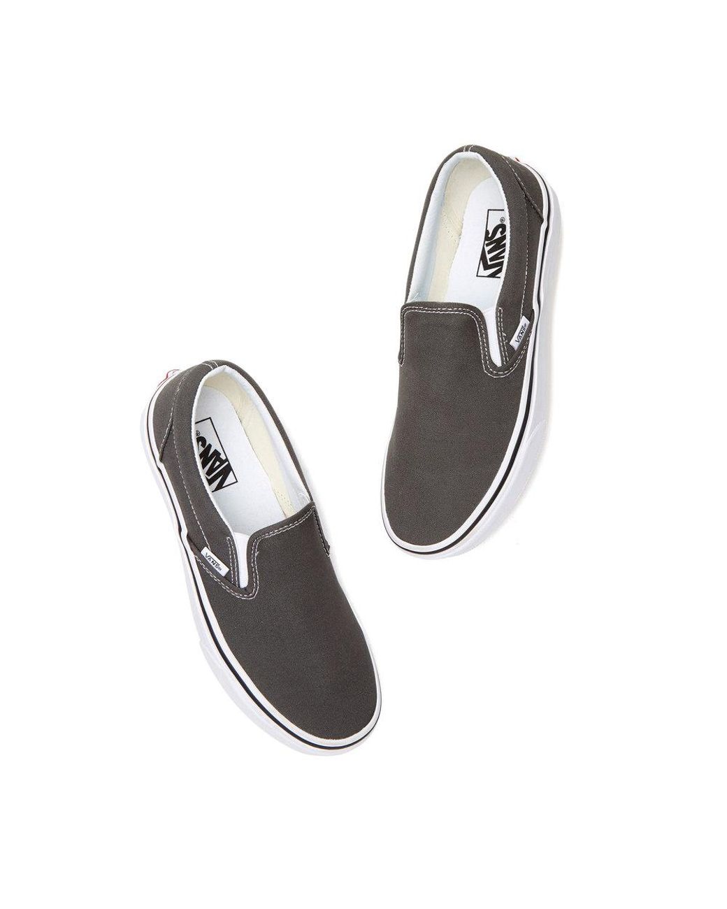 charcoal slip on vans