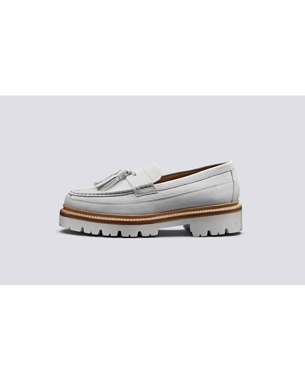 grenson bethany tasseled leather loafers