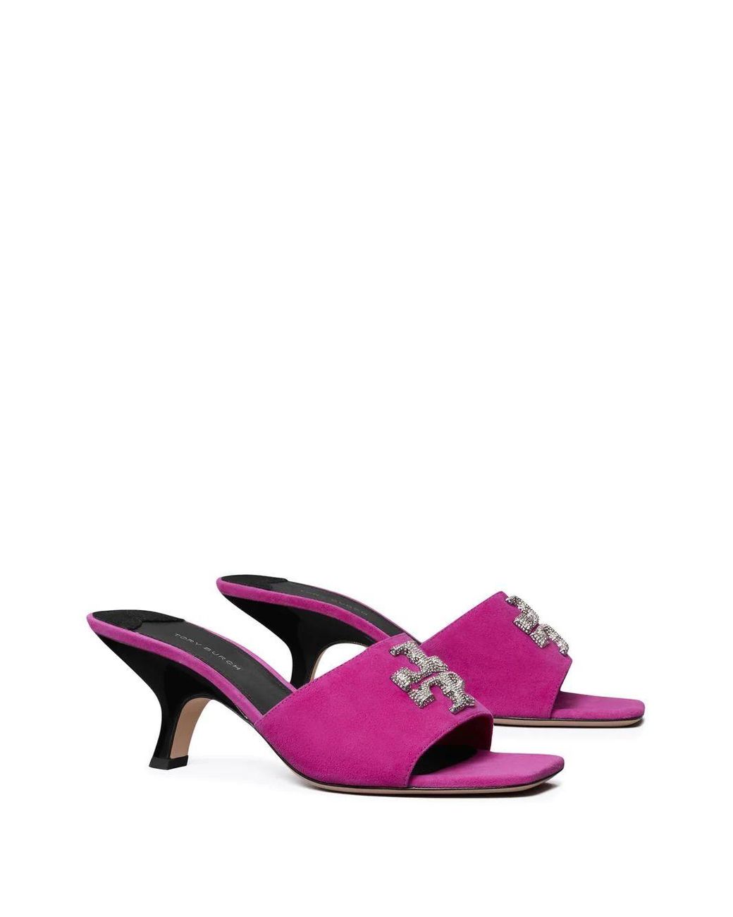 Tory Burch Eleanor Pave 65mm Mule Sandal in Pink | Lyst UK