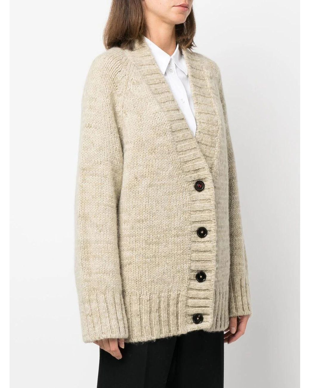 Maison Margiela Cardigan Tinto Vegetale in Natural | Lyst