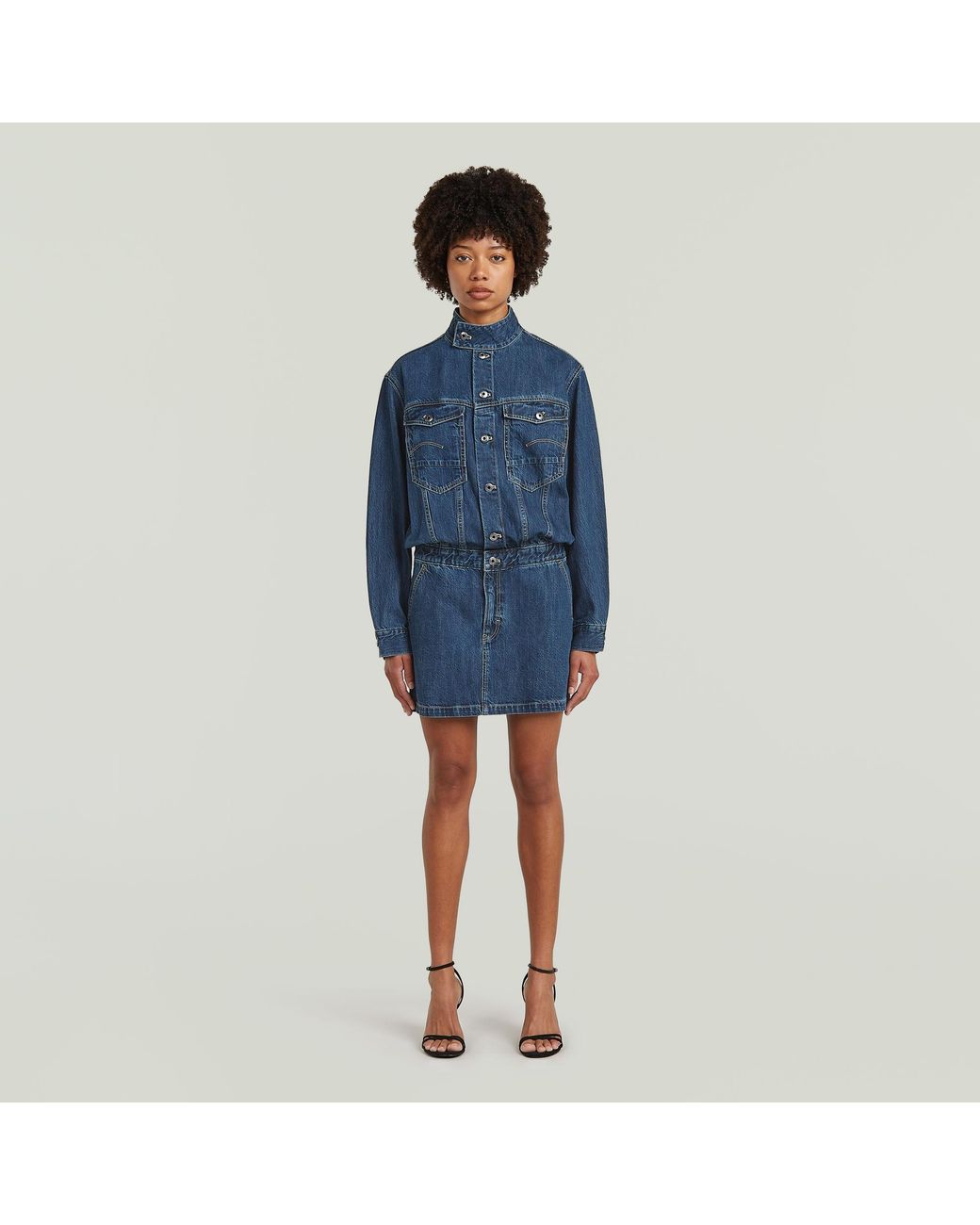 G-Star Blue Jacket-Kleid