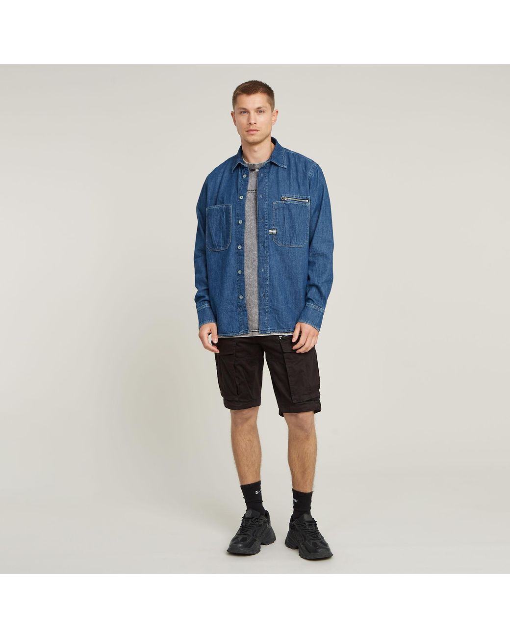 G-Star Rovic Zip Regular Short in het Black voor heren