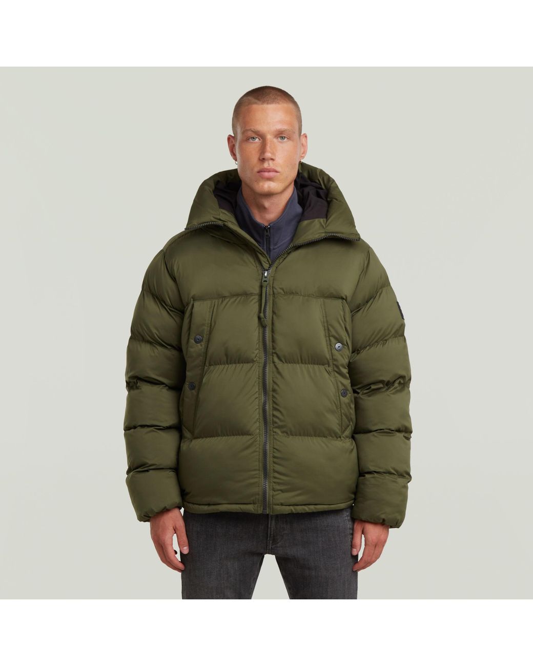 G-Star Green Expedition Puffer Jacket for men