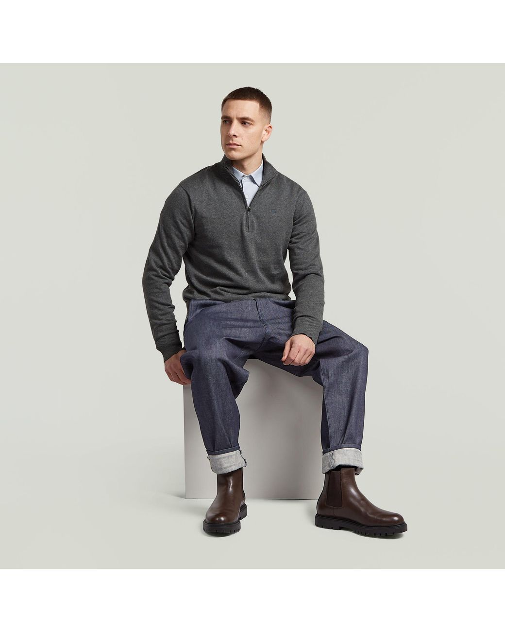 The Ignaz- Correct Pleated Chino Relaxed G-Star pour homme en coloris Blue