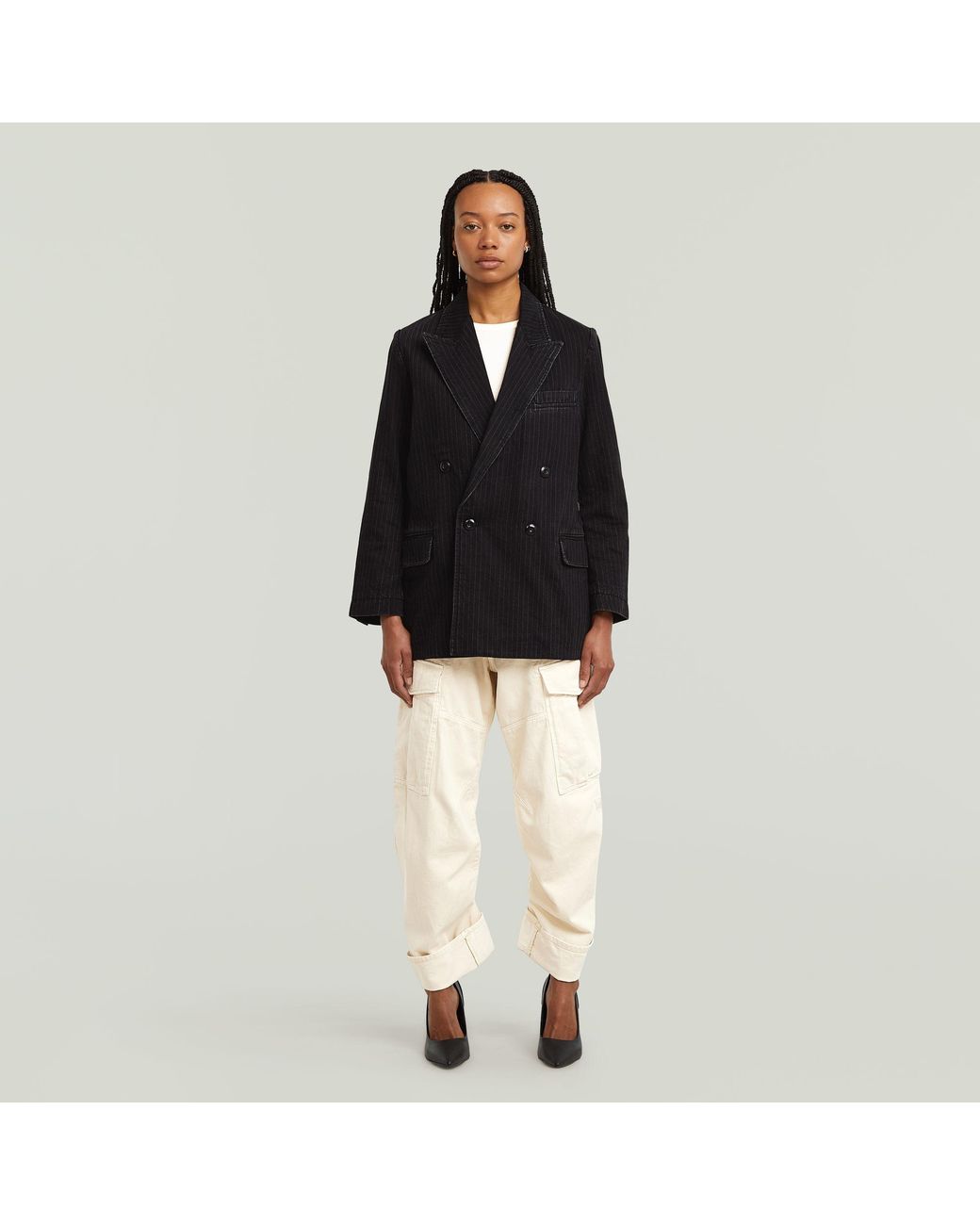 G-Star Double Breasted Blazer in het Black
