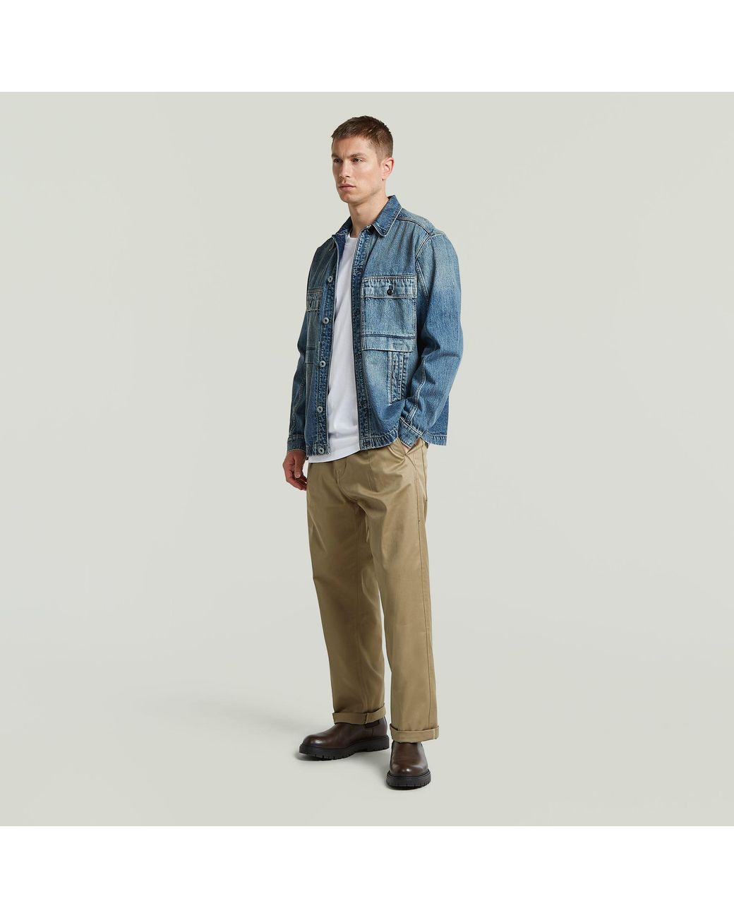 Chino Pleated Relaxed G-Star pour homme en coloris Natural