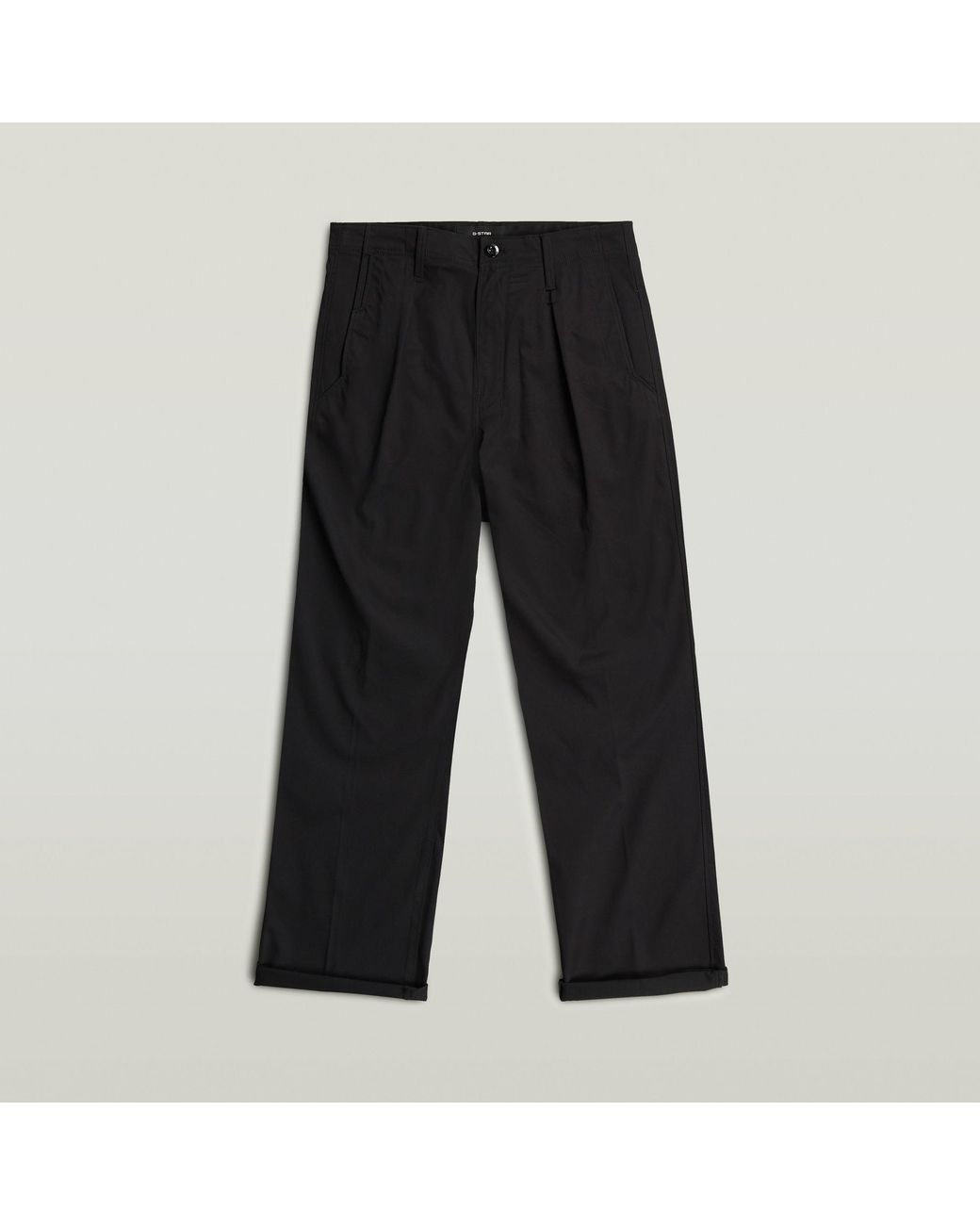 Chino Pleated Relaxed G-Star pour homme en coloris Black