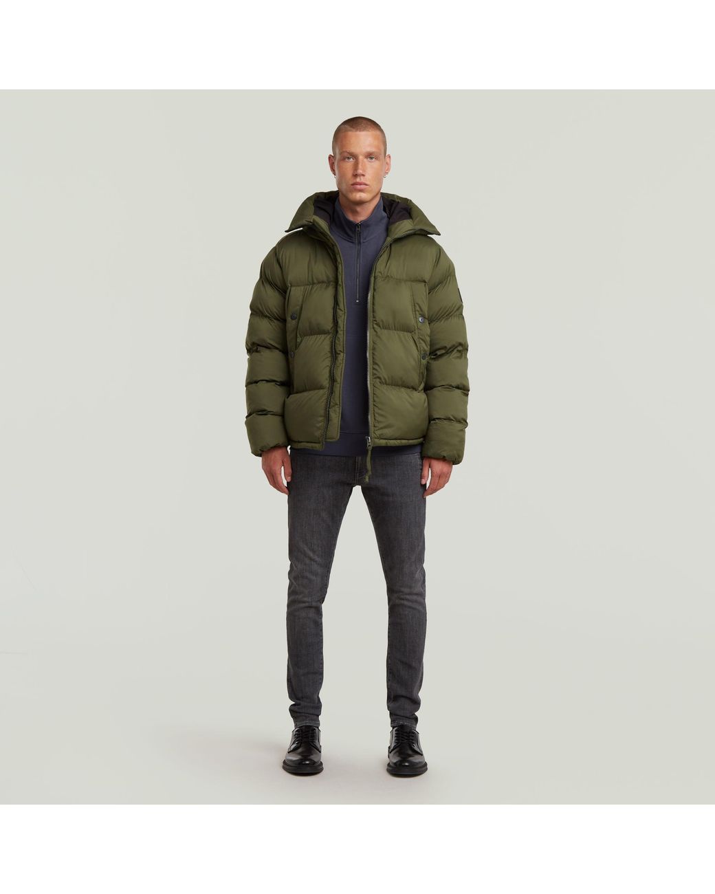 G-Star Green Expedition Puffer Jacket for men